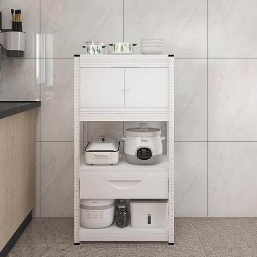 峰货架五层厨房置物阳柜带门抽屉落波地收RJA纳微炉储物架