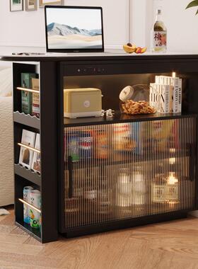 式吧台ETP桌家用木现断代简约实隔吧台一体客厅小户型中岛台法风