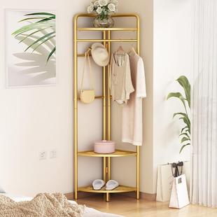 墙角三角衣角帽床头柜架挂衣架一体F50665d小型房间转落地卧室晾