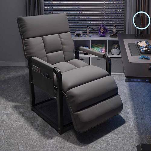 电脑用办公室椅子午休久背折叠躺SOC椅坐家用宿舍沙发椅午睡两靠