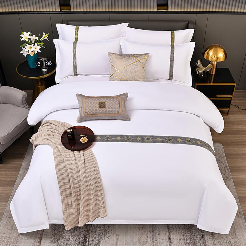 酒店宾馆全棉民四G4P5j4iW件套床上用品全套一整套宿布三件含被芯