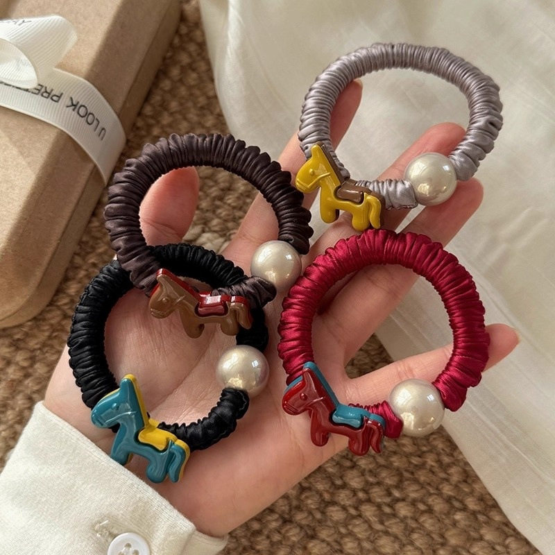 【下单立减50】新款精致卡通小马头绳时尚百搭高弹力马尾发绳_ZY