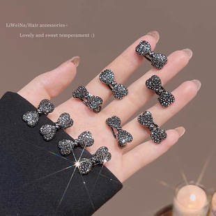 【下单立减50】高级感蝴蝶结小发夹刘海夹气质头饰迷你鸭嘴夹_YX