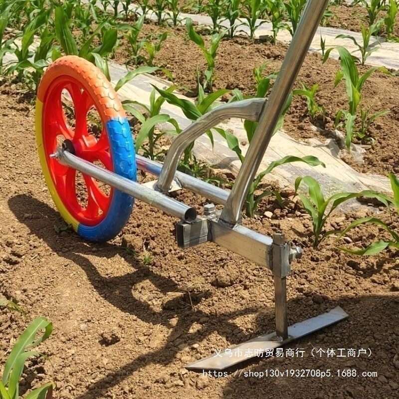 手推耕耘锄多功能手推犁人工翻地神器手推式除草机开沟神器微耕机