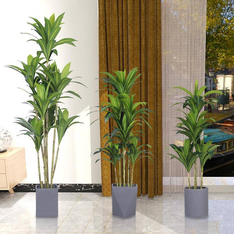 仿真树巴西木盆栽内室假绿栽植件仿真植巴西木树物落地盆摆造景假