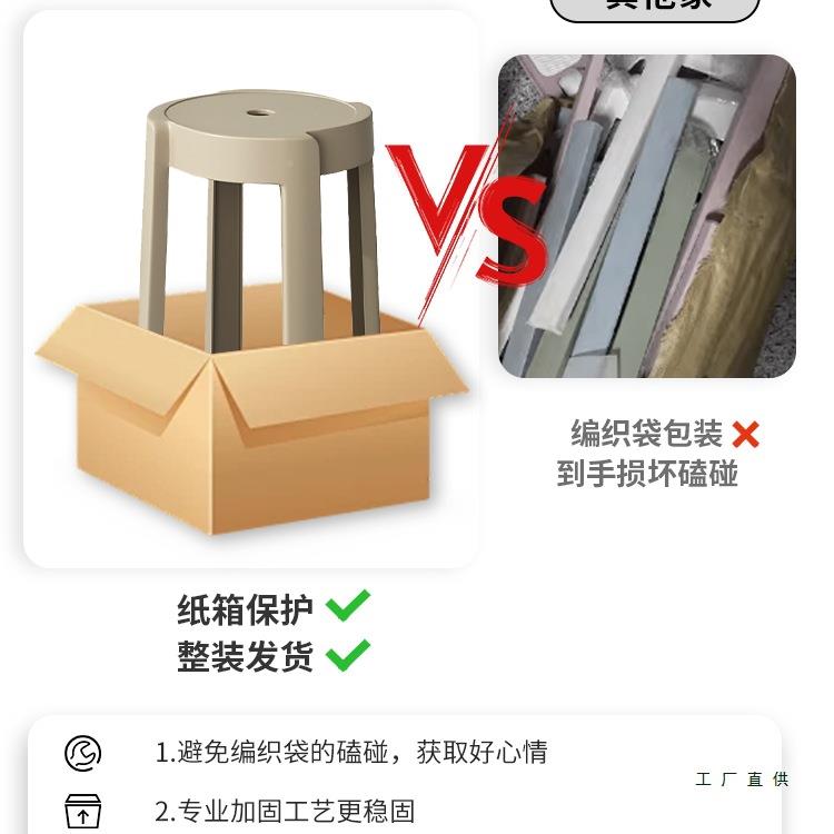 塑料凳子叠放家铺用加厚结实店用高凳客可厅餐圆桌985吃饭凳熟胶