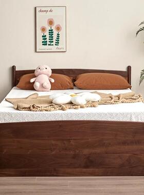 北美黑桃木实LAQ木高低床双层推床樱桃木白橡拉木原木子母拖胡拉