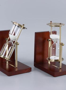 实款架旋转书沙漏书房卧室HJ008装饰摆件量加印logo木大价优