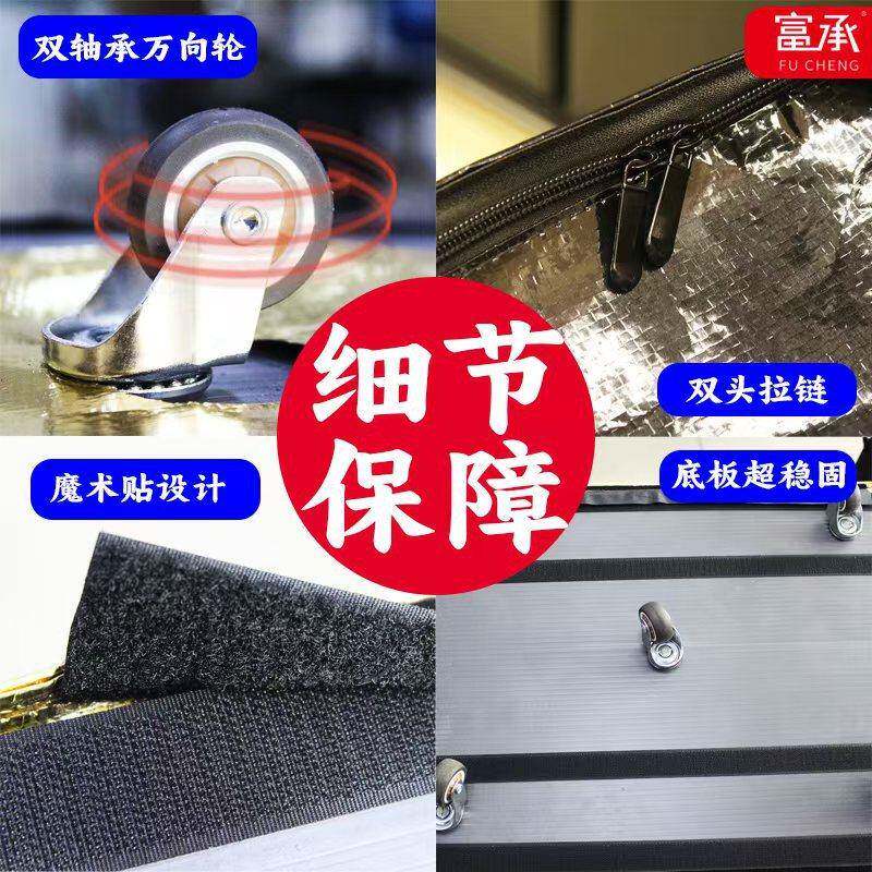 跨境子热销浩容肯可包手拉购物脏衣篮拖轮袋可移动折叠便携大量带