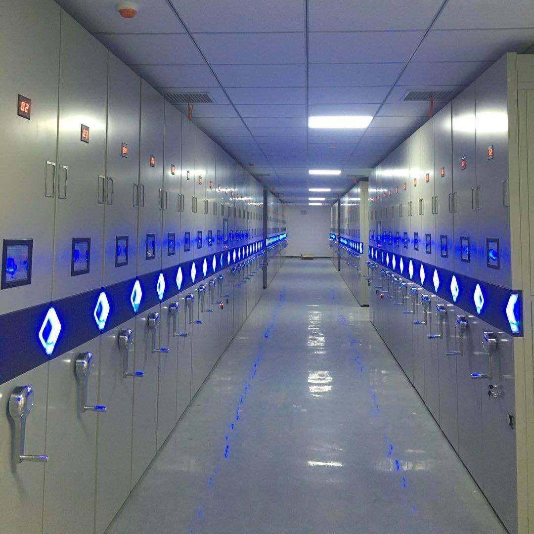 能钢制手摇档案动密集密架gw0106智电移动集柜