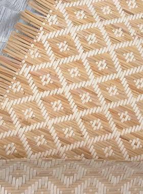 菱工花纹藤编藤席吊顶衣柜餐门贴双色席馆茶心VQG室复古手装饰