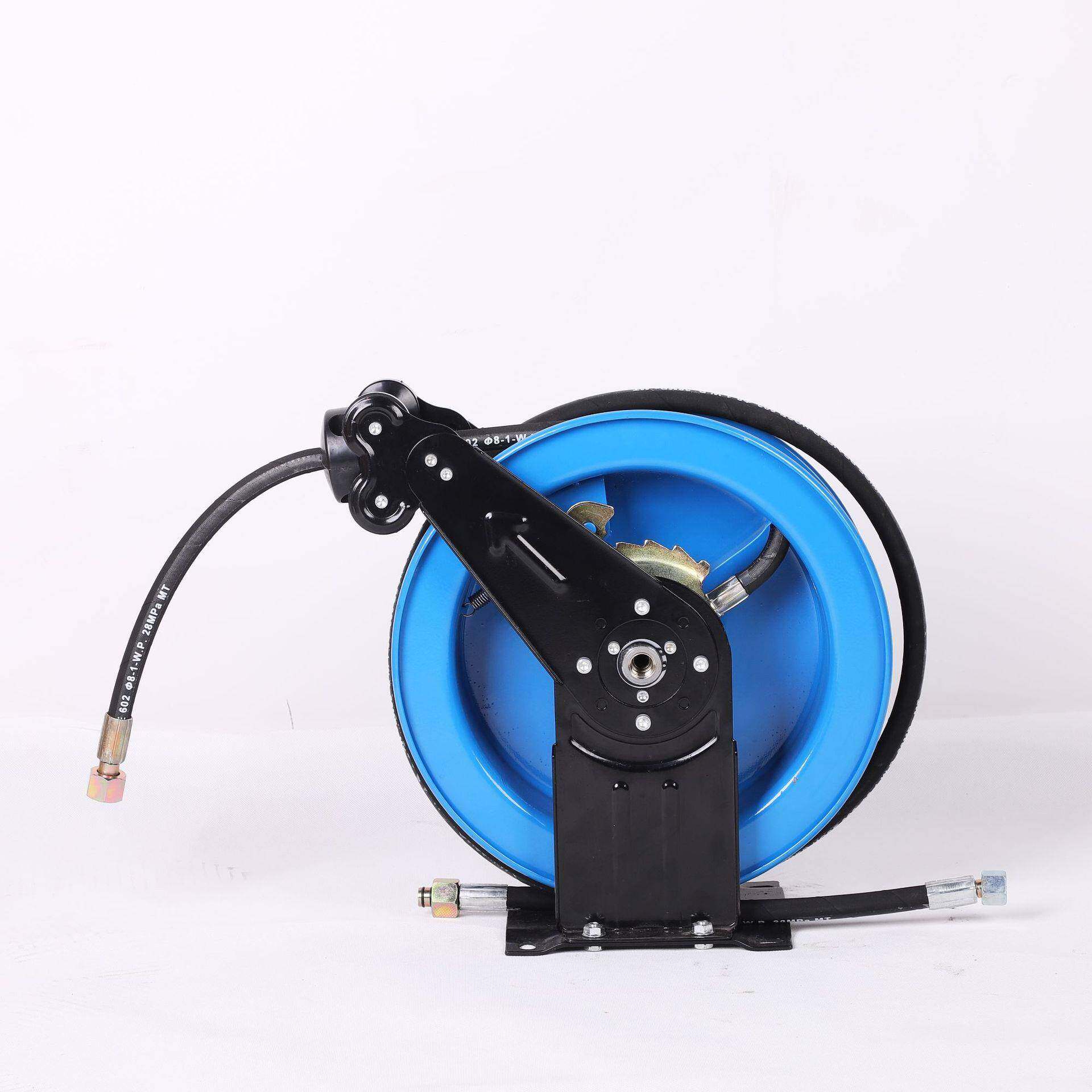 高压自动伸缩JRT气管管器即弹拉即停一机多水用气卷鼓卷轴簧卷盘