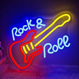 音乐牌usic造型室内装灯饰霓虹灯发光JXBm广告灯牌定制