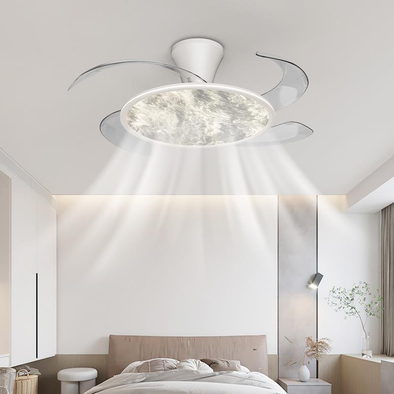 新扇款护眼扇主卧灯创意卧直室风灯云雾775裂纹餐厅吊灯中山工厂