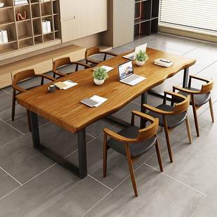 桌子美桌式 代lCZ998oft长桌 工会业风实木议办公写字桌简约现台式