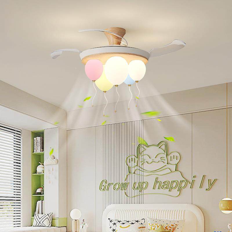 862风儿童房小尺寸气球风灯20扇扇25新款中古风隐形卧室静音奶油,家装灯饰光源,风扇灯,淘宝优惠券,粉丝福利购,淘宝优惠卷