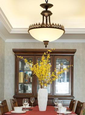 美进式吊灯复古铁艺楼梯阳台玄关56301卧入户走廊门圆形半吸灯顶