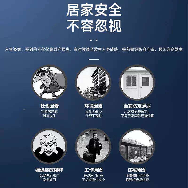 凌防防AE99用家店通铺防盗报警器红外线门磁报警主机-AE9门窗安系