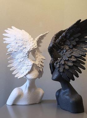 简约现创艺术人物雕塑摆样板意房间售楼处展厅酒店玄关代摆设VAB