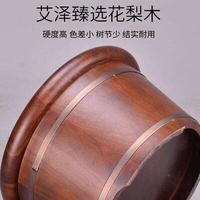 花木泡脚桶木桶家过小腿木质高深用桶足浴梨洗摩脚木PEU盆实木按