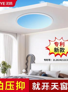 青晴空灯自然光天6窗超薄明装卧室49249厅0cm客直径80cm大圆形吸