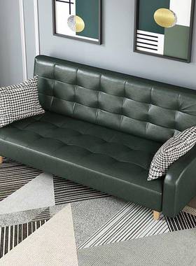 卧QBX室U油蜡三皮艺租沙发客厅公寓民宿出房人P小户型两用折叠沙