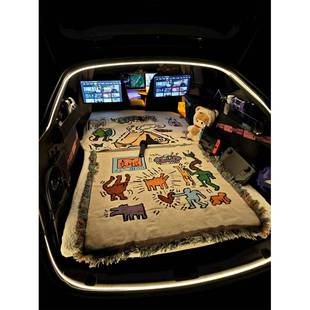 自车驾游布床休闲毯垫布置备网红氛围户外房10042049车露营后箱毯