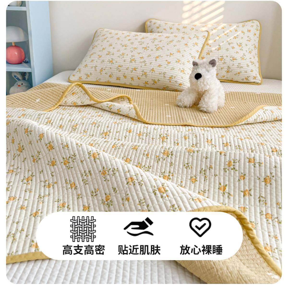 纯棉床盖双用面加三套全棉夹棉榻榻米厚床单人651561宿舍件床垫四,床上用品,床单,淘宝优惠券,粉丝福利购,淘宝优惠卷