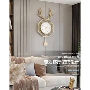 钟挂客985厅轻奢时约尚简现代装饰时钟挂墙石钟英钟表网红挂表表