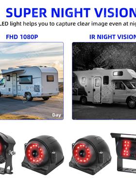 高清9英寸四路卡车D货车房车盲区达BS警监视报ERG-9003系统套雷装