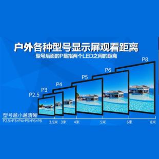 LED显示屏现室货P户大8防水外lP8ed全彩外电子广告屏高清户外屏