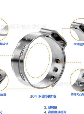 17装0pc极s盒装1304不锈钢单耳无卡箍5.8-33.mm组合NMI配卡箍钳