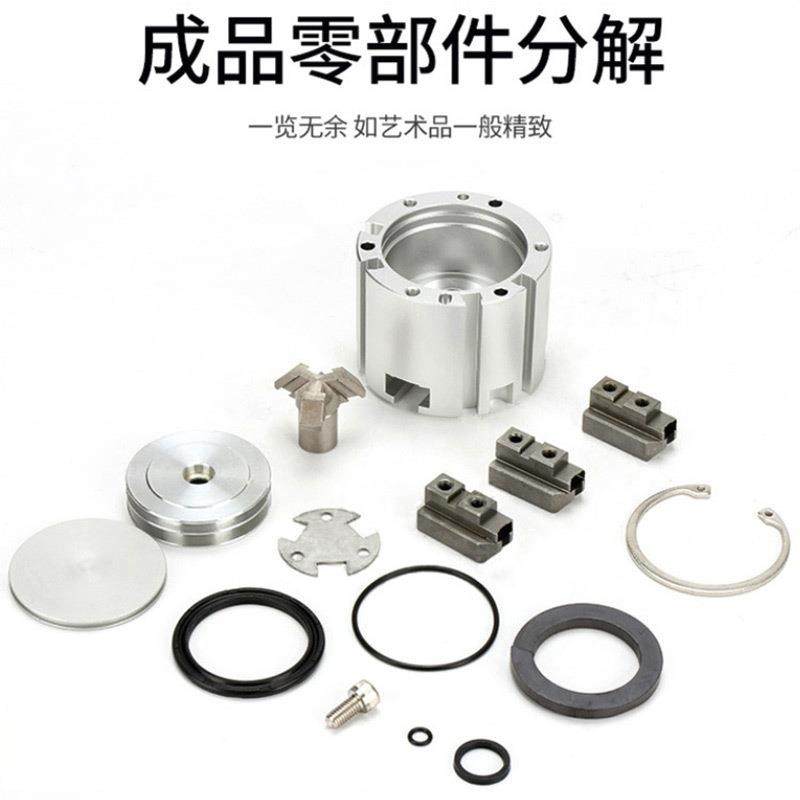 MS3三爪卡盘加夹紧气缸MHS2二HS爪MH4四591爪MHSH3中空长夹具气爪