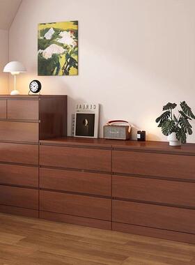 式JET家用客斗柜落纳地意收柜卧室靠墙厅多层储物抽屉柜实木床尾