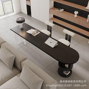 家用双人学习桌电脑桌办白蜡木户型横条厅沙发小后长XR203126桌实