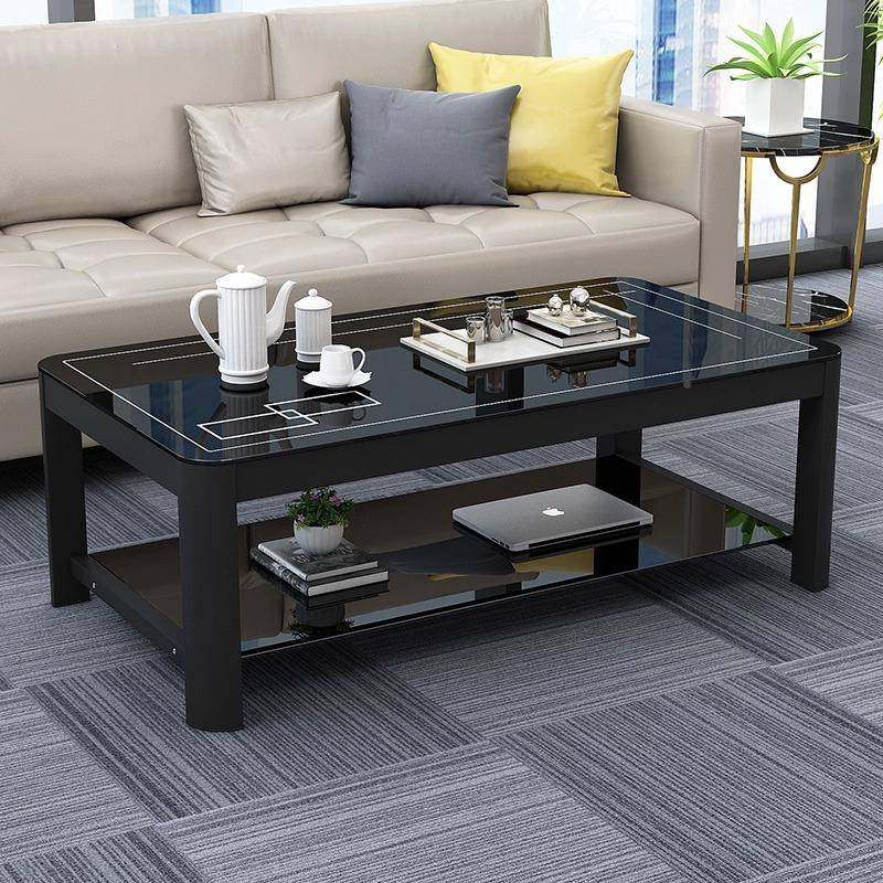 8V钢化玻茶几简易茶桌户818现代小型客厅办公璃室时茶桌出租屋小