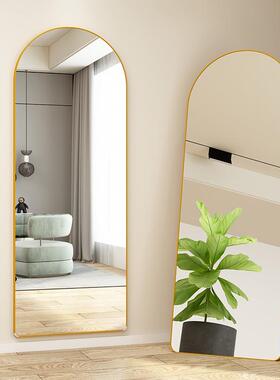 拱生形全身穿衣轻镜RON家用女网卧室落地壁挂红试衣等身奢立式大