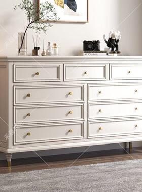 美DLG实木五九斗柜七卧室床尾抽屉收纳柜厅置物客式储物柜斗橱靠