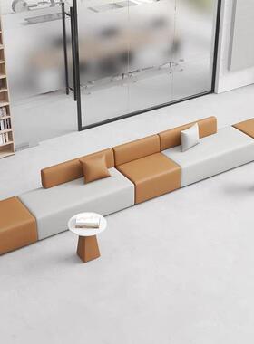 休VGC息区休闲接沙发茶几组合个简约办性公商创意时尚异形务会客