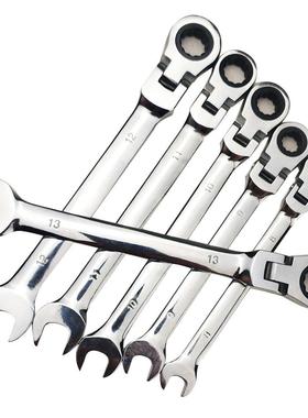 1轮2PC活头固定头两用棘手组套开口梅花快动速机扳修669汽修扳手