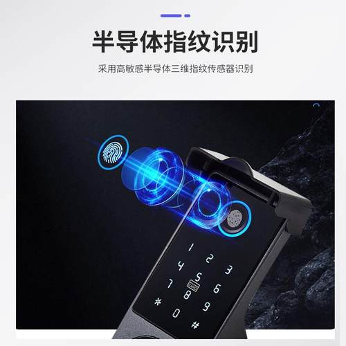 寓老式铁C20门锁防水双公面牛头智能锁外装家用户外遥控密指码纹