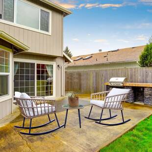 户外藤编摇椅几组合休闲庭茶院藤花-园桌三件套室外别椅墅家具