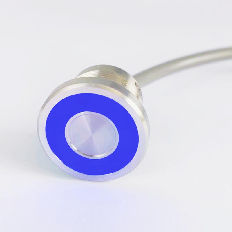 ELEWIND 22mm 不锈钢IP68防水大型环形照明压电开关带1M电缆