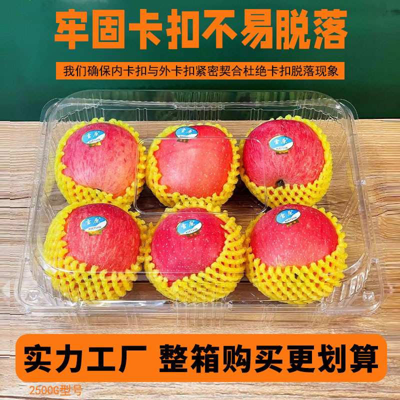 水果盒子透明果蔬3斤5斤阳光玫瑰芒果保鲜盒打包高容量保鲜
