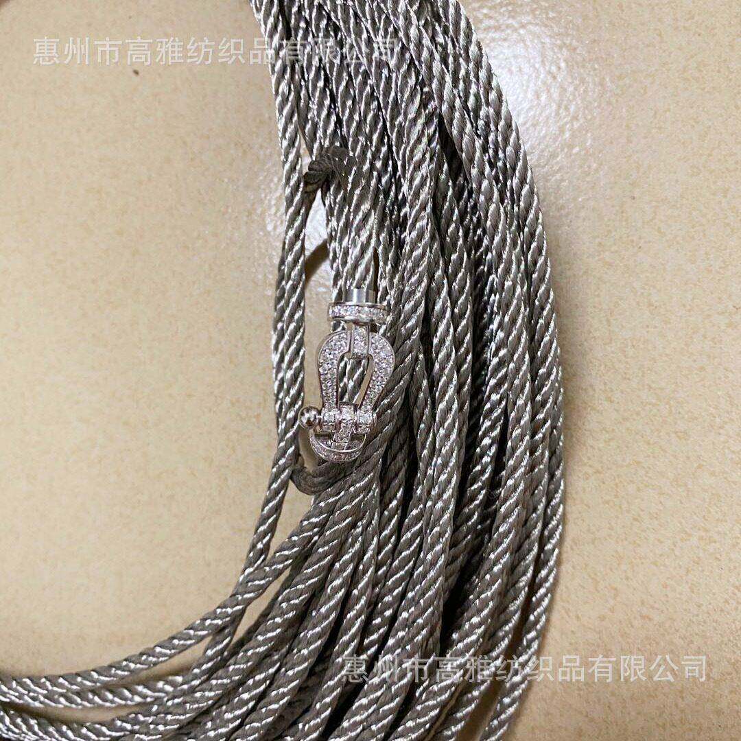 原马蹄扣绳八字龙绳钢黄小姐19丝绳尼钢手链绳塑料绳精绳版编织抽