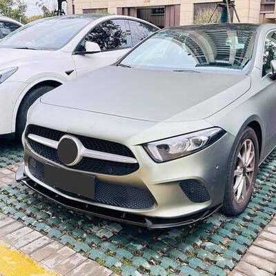 适用7404奔驰A级W17V177前普通版70128-2期1前唇前铲扰流板外饰改