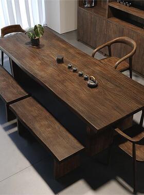 简实茶桌全套新中式木用商约用大板XNS桌客厅泡茶桌椅商务家接待