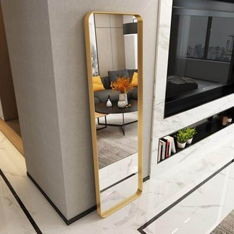 装i网ns风衣镜北欧穿全身落地镜服店试衣镜红家用卧室壁UYQ挂装饰