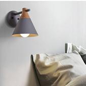 969厂家北欧实木卧室壁灯现代简约马卡背厅灯景墙壁龙客创意过道