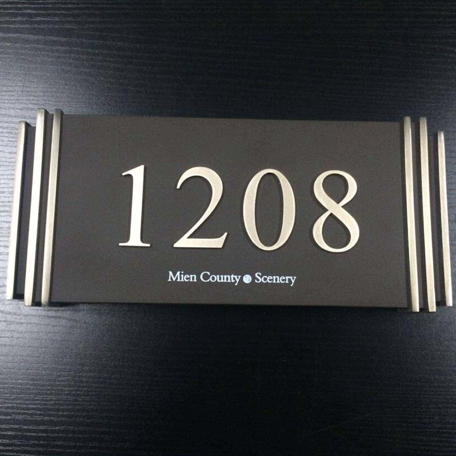 金属发光酒店宾馆房间号数字门牌楼层房间指引广告牌小区写字楼